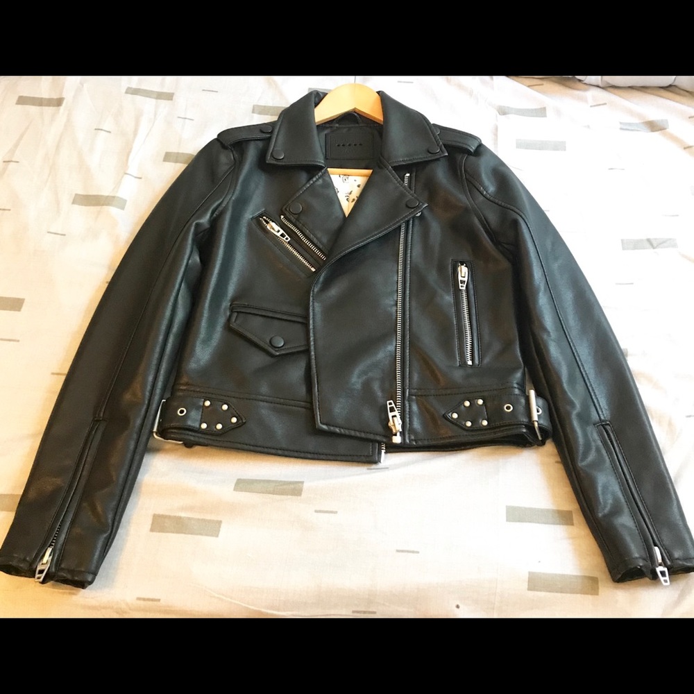 BLANK NYC Faux Leather/Vegan Moto Biker Jacket